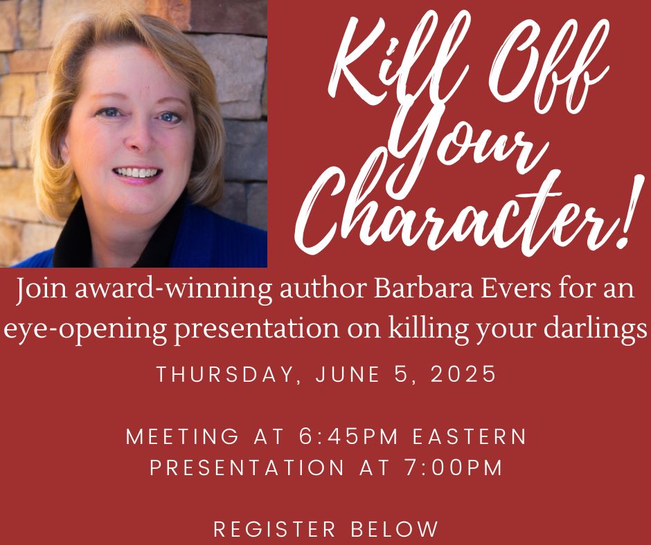 presentation ad for Killing Off Your Characters with Barbara Evers