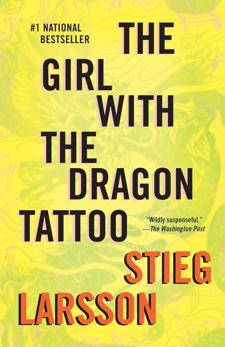 book cover for the girl with the dragon tattoo by Stieg Larsson